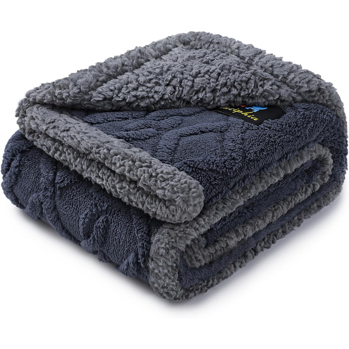 Водонепроникний коврик для собак Luciphia, миючий, для собак, котів, цуценят, теплий флісовий коврик Sherpa, середній та великий розмір для ліжка, дивана, канапи (102*145 см, 145*216 см) сірий (сітка)