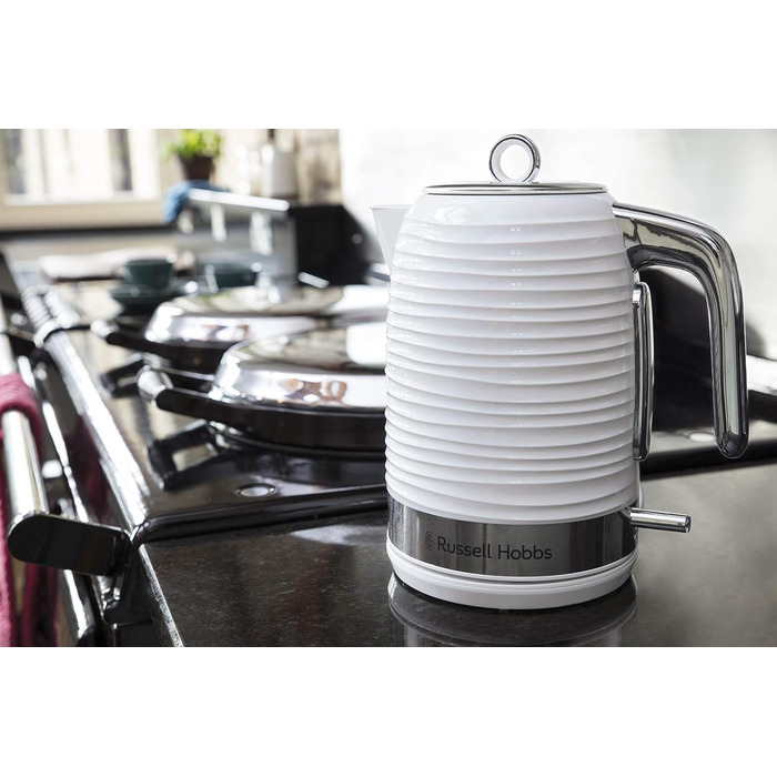 Електричний чайник Russell Hobbs Inspire Weiss 1.7л, 2400W, з фільтром від накипу, індикатором рівня води, знімним кришкою