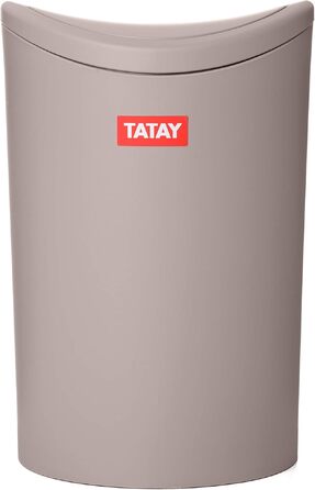 Сміттєвий кошик TATAY компактний, сучасний дизайн, 6 л, колір taupe (сіро-коричневий)