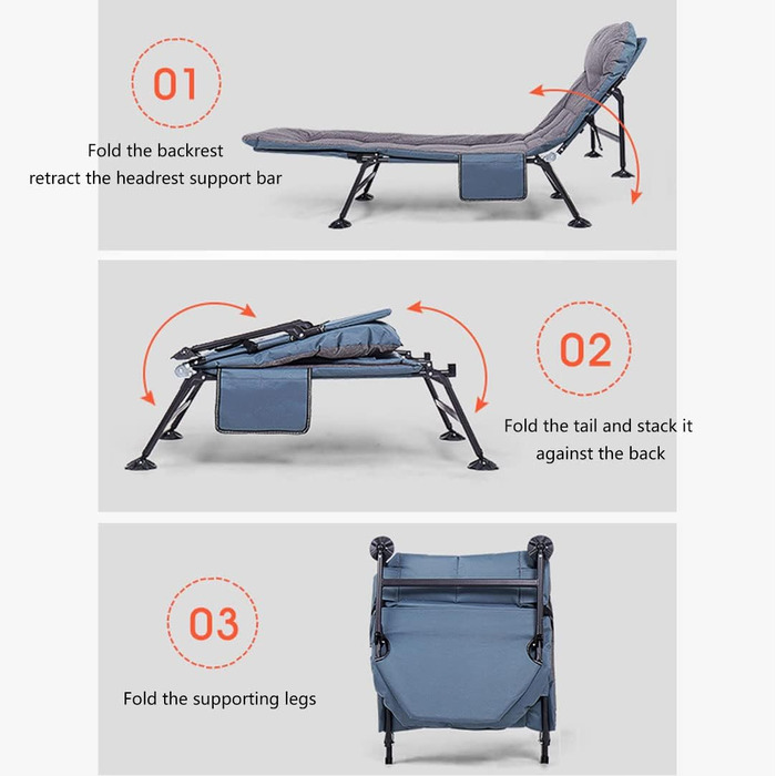 Розкладне ліжко для кемпінгу XXL - широке кемпінгове ліжко, легке, регульована спинка, для відпочинку на природі та вдома (рожеве)