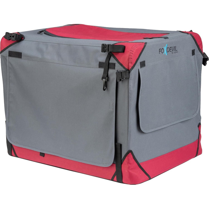 Складана переносна переносна коробка для собак/кішок Foxdevil xonic® (M, Червона) - для автомобіля та дому