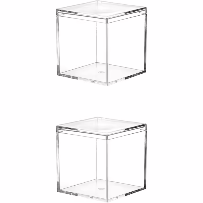 Круглі акрилові контейнери з кришкою, прозорі, 2 шт, 15×2,6 см, для зберігання цукерок, пігулок, намистин, дрібних прикрас