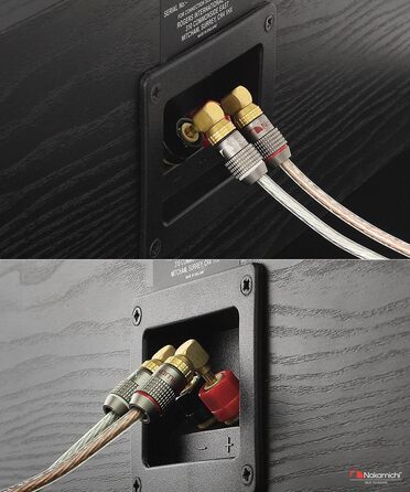 Бананові конектори Nakamichi FanLock Excel-Serie, позолочені правокутні роз'єми для акустичних кабелів Hi-Fi та домашнього кінотеатру, 10-18 AWG, 4 мм, 4 шт (2 пари)