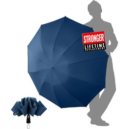 Чакіпі Шкіпер: компактний дорожній парасолька, великий, стійкий до вітру – перевернутий складаний парасолька для чоловіків та жінок, автоматичний кишеньковий парасолька для дощу, 10 спиць, тканина 210T, розмах 105 см (блакитний)