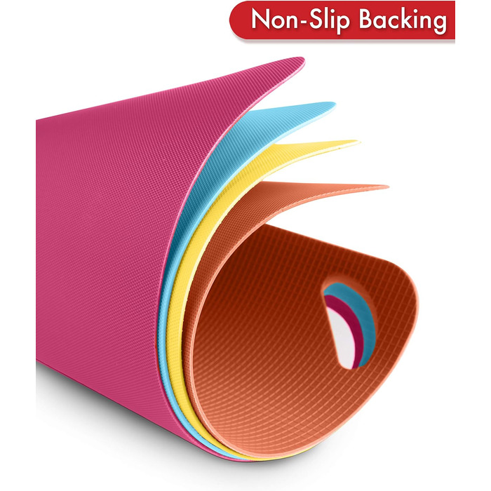 Набір килимків для обрізання Dexas, 4 шт., 14 x 20 см, антиковзаючі, для кухні, сірі, червоні, білі, зелені