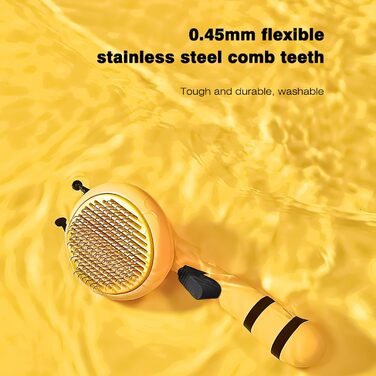 Бурштянна щітка для собак та котів: видаляє підшерсток, розплутує шерсть, масажує