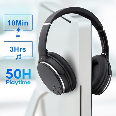 Бездротові навушники з активним шумозаглушенням Srhythm NC25, Bluetooth, Hi-Fi звук, глибокий бас, NFC, вбудований мікрофон, чорні