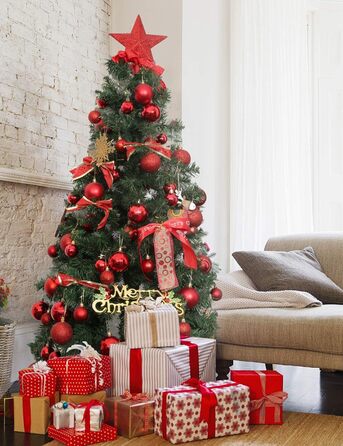 24 штуки новорічних кулі для ялинки, 4 см, пластик, міцні, для декору ялинки