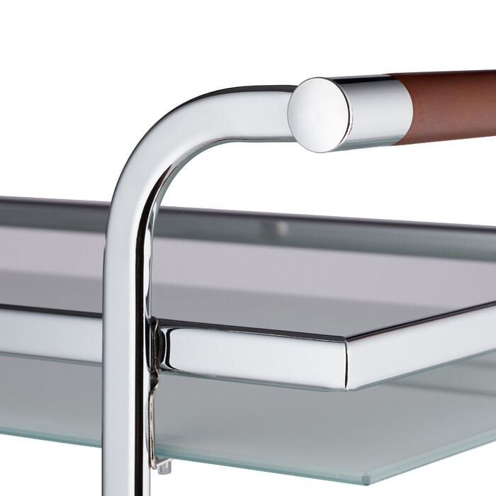 Relaxdays Serving Trolley Milk Glass