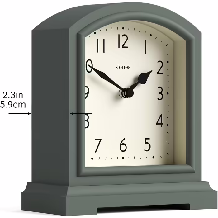 JONES CLOCKS® Tavern Mantel Clock | Traditional/Classic Design | Bedroom Clock | Living Room Clock | Office Clock | Mantel Clock | Table Clock | Gift Clock | Small Clock (Green)
