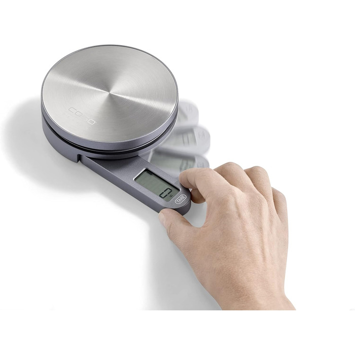 CASO Kitchen EcoMate Kinetic Kitchen Scale - 5kg, 1g Increments, Battery-Free, Award-Winning