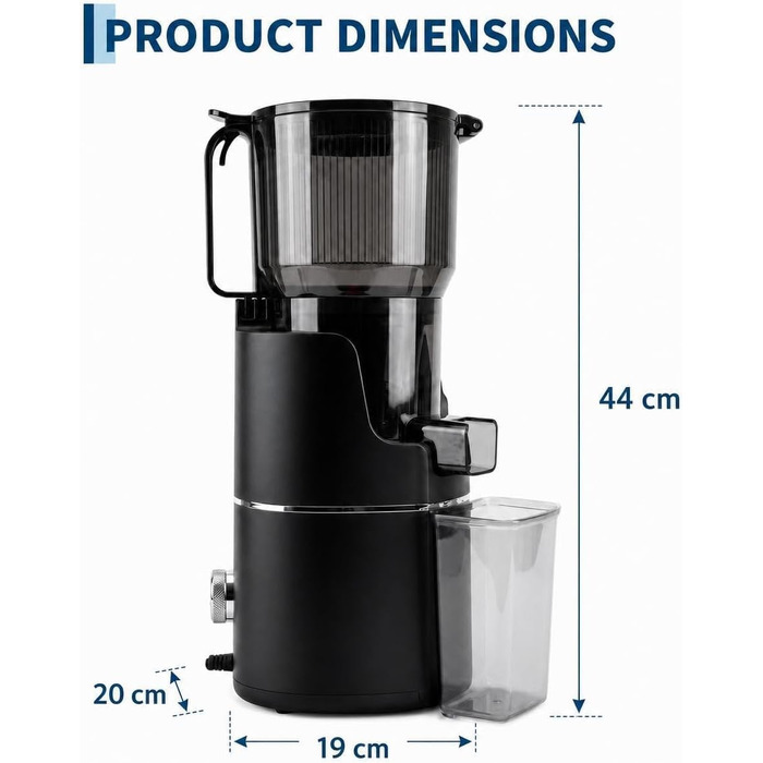 Шнекова соковижималка GarveeHome Entsafter Slow Juicer 250W для холодного віджиму