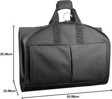 Чохол для костюмів та одягу WallyBags 510 Black 48 дюймів, чорний, з підкладкою, складаний