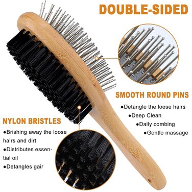 Щітка для собак та котів: для довгої та короткої шерсті, подвійна щітка, м'яка щітка для цуценят, собак та котів