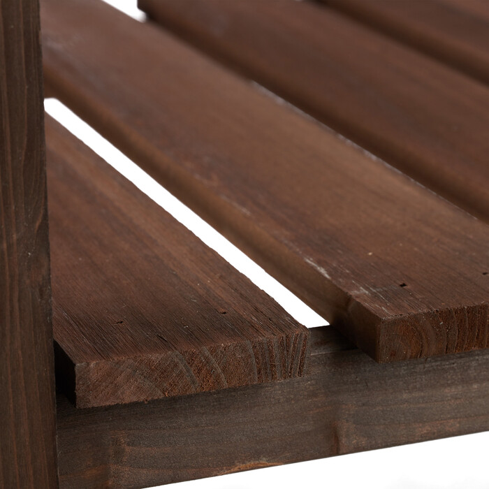 Підняте ліжко Relaxdays Wood темно-коричневе