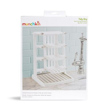 Вертикальна сушарка для дитячих пляшечок та аксесуарів Munchkin Tidy Dry, біла, компактна