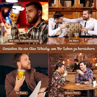 Набір склянок для віскі, подарунковий набір для чоловіків (2 склянки + 8 кеглів, що повторно використовуються + аксесуари), подарунок на день народження, подарунок на Різдво для чоловіків