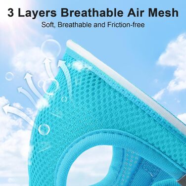 Світлодіодне шлейка для собак з підзарядкою - світлотехнічна шлейка, світловідбиваюча для цуценят, маленьких та середніх собак, нагрудна шлейка, дихаюча шлейка (Синій, Small) Синій Small