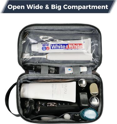 Чоловіча дорожня косметичка ECOHUB Kuturbeute, водонепроникна, з відділенням для мокрого/сухого, армійного кольору (L)