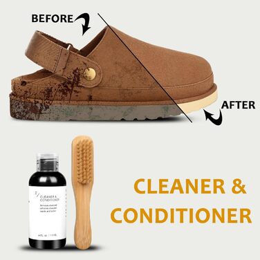 Shoe Cleaning Kit with Eraser and Brush Cleaner Protector Waterproof Conditioner Ideal for Suede and Leather Care
