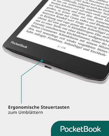 Pocketbook InkPad 4: Електронна книга, 7.8'' E-Ink, 32 GB, Bluetooth, водонепроникна, срібна (DE/at/CH версія)