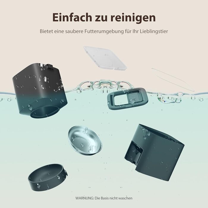 Автомат для годування котів та собак, 5л, інтелектуальний, програмований, білий/чорний