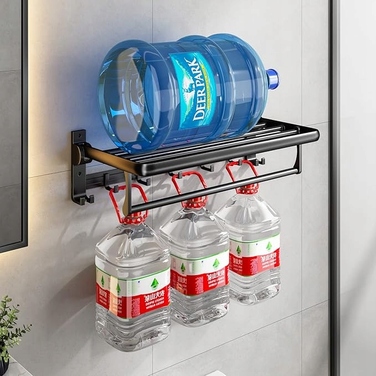 Складаний рушникотримач у ванну кімнату: підвісна штанга з гачками в стилі Лофт