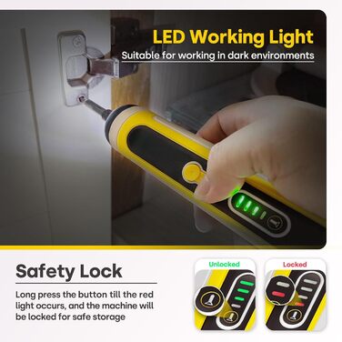 Mini акумуляторний шуруповерт Enventor 6 Nm, 4V, 2000 mAh, LED, USB, 25-Tlg. набір біт