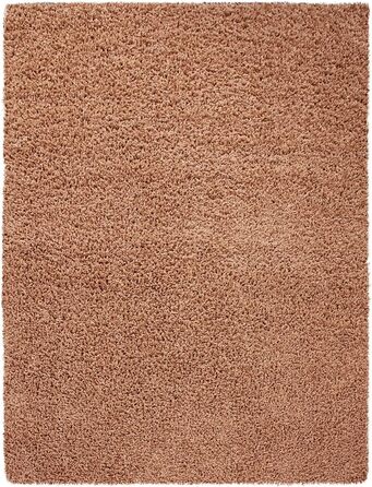 Килим для вітальні TT Home з високим ворсом, шэггі, м'який, однотонний, сучасний дизайн, колір теракота, розмір 70x250 см
