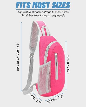 Сумка через плече для чоловіків та жінок, слинг-сумка, водонепроникна сумка через плече для подорожей, прогулянок, активного відпочинку, кросбоді-сумка, нагрудна сумка, спортивна сумка