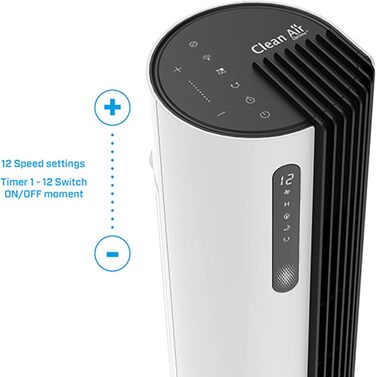 Вентилятор вежний Smart Clean Air Optima CA-407 Luxus з іонізацією та фільтром від пилу - до 500 м³/год, управління зі смартфона