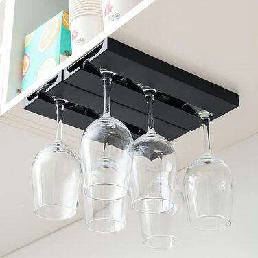 Тримачі для келихів вина TTBDDM (2 шт.), пластикові, для дому, бару, кухні, ресторану (білий, чорний)