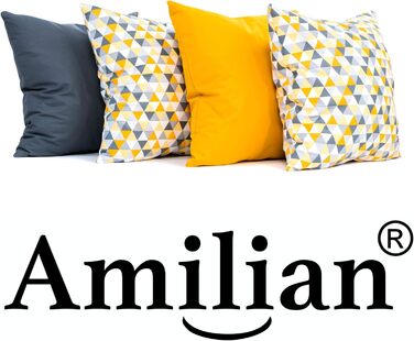 Набір з 4 декоративних подушок Amilian 40x40 см з наповнювачем і чохлом для дивану, балкона, вітальні, декор 16x16 дюймів