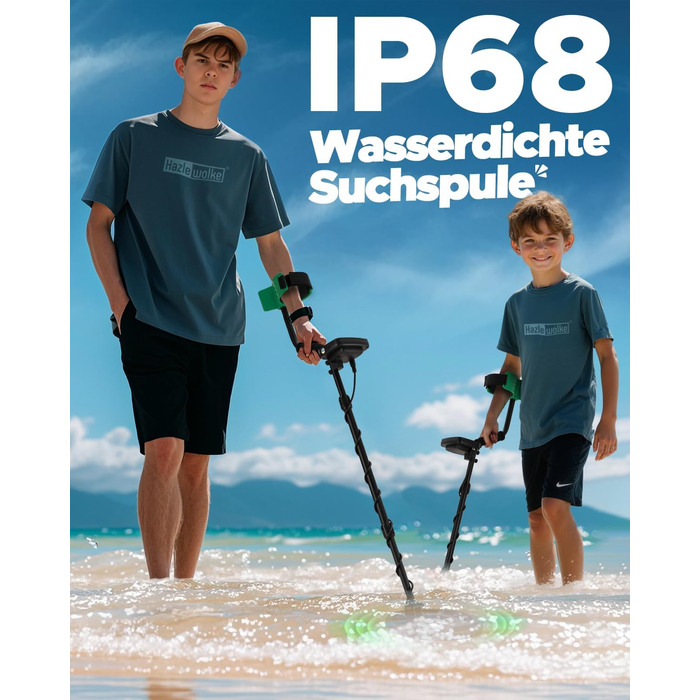 Металошукач для дорослих та дітей: професійний, водонепроникний, з котушкою 10” та лопатою. Ідеальний для пошуку золота на пляжі.