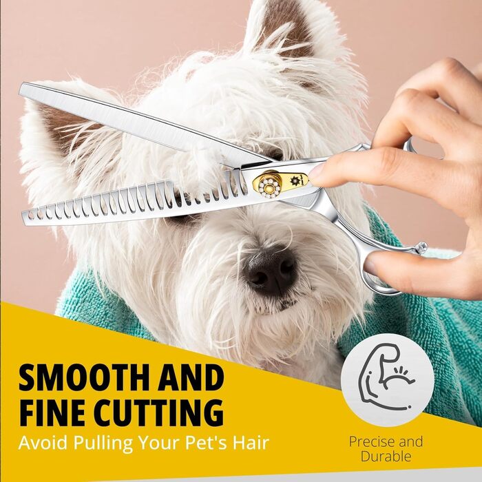 Професійна собача шерсть ножиці Dream Reach 8 дюймів - ножиці для грумінгу собак та котів з ергономічною ручкою, з високоякісної сталі 440C, з регульованим болтом