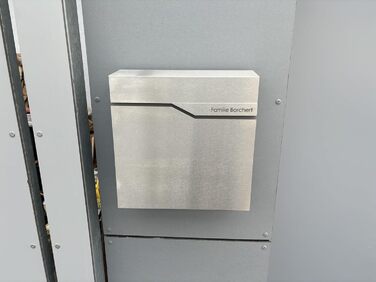 Поштова скринька Metzler® антрацит з газетницею та іменним шильдиком RAL 7016, вулична, з нержавіючої сталі, стійка до корозії та погодних умов, 37x37x10.5 см