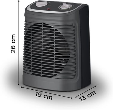 Керамічний обігрівач Rowenta SO2330 Instant Comfort, 2400 Вт, з функцією захисту від замерзання та режимом Silence, чорний, для приміщень до 15 м²