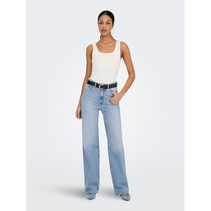 Джинси жіночі ONLY Onljuicy HW Wide Leg Rea707 середнього блакитного кольору, розмір 28W/34L