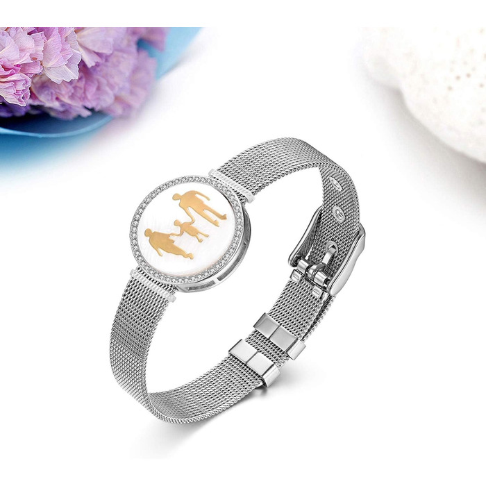 Чоловічий браслет JewelryWe з ланцюгом-сіткою та хрестом, з нержавіючої сталі та гуми, регульований розмір, чорний/золотий/срібний, безкоштовна гравіювання (сім'я)