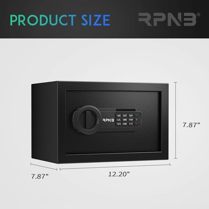 Електронний сейф RPNB Luxus Tresor з кодовим замком, 51 л – для дому, офісу, готелю, зберігання грошей та коштовностей