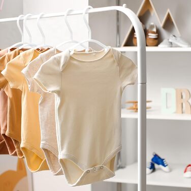 Детские вешалки для одежды Keplin - 36 шт., белые, не скользящие, для детской и младенческой одежды