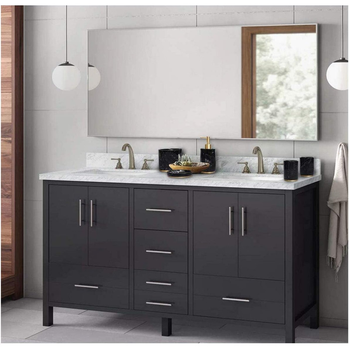 Набір аксесуарів для ванної кімнати 5 шт. з нержавіючої сталі, імітація мармуру, включає дозатор для мила, стакан для зубної пасти, мильниця, тримач для зубних щіток, набір для ванної кімнати, білий/чорний (білий + золото)