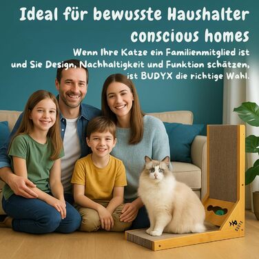 Дряпалка для котів L-подібної форми – з щільної гофрованої картонної коробки – для дряпання та відпочинку – екологічна, двостороння та стійка – ідеальна для домашніх котів