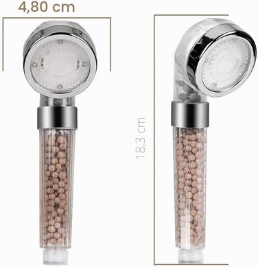 LED-лійка для душу 7 кольорів, високий тиск, водозберігаюча, фільтр від хлору