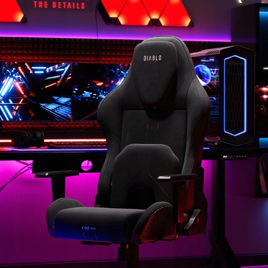 Ігрове крісло Diablo Chairs X.One Prime, тканина, чорне