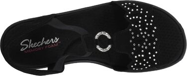 Skechers Rumblers - жіночі сандалі на танкетці, чорні (40 EU)