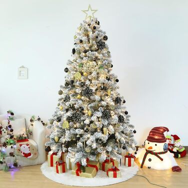 Набір прикрас для ялинки Shareconn: 106 шт. чорно-золотих кульок, 24 кольори, ударостійкий, для святкування, весілля