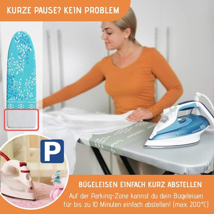 Чохол для прасувальної дошки для парогенератора (розмір L) | Універсальний до 140x50 см | Чохол для прасувальної дошки для швидкого та легкого прасування | Виготовлено в ЄС | Підходить для парогенераторів | Синій Lugano (Синій) L