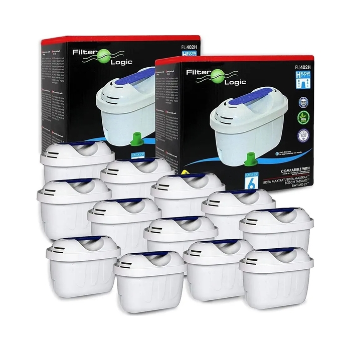 Набір фільтрів для води FilterLogic FL-402 для глечиків Brita, Dafi, Aquaphor, 12 шт.