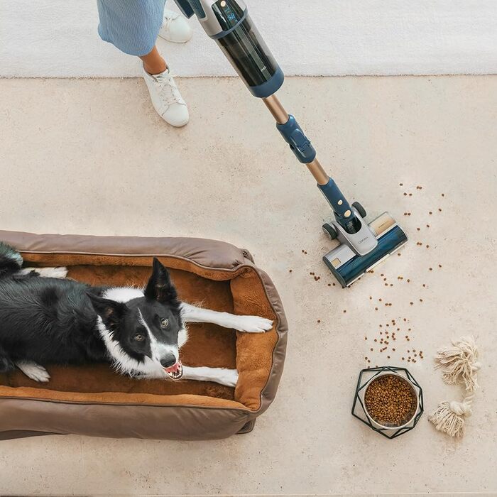 Бездротовий пилосос Cecotec Conga Rockstar 5500 Hurricane Station Flex Max: 220AW, 700W, станція самостійного очищення, 90 хв роботи, антизаплутувальна щітка, гнучкий шланг, циклонна технологія